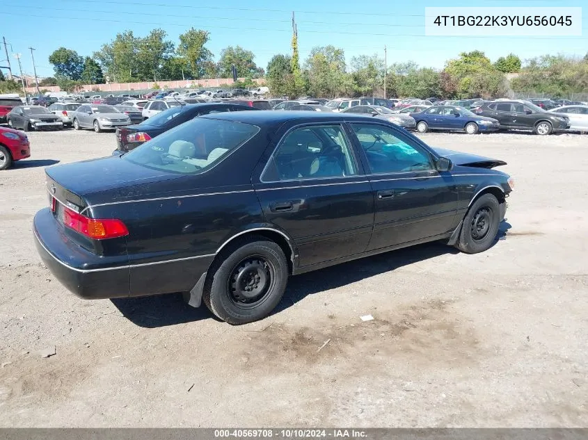 2000 Toyota Camry Ce VIN: 4T1BG22K3YU656045 Lot: 40569708