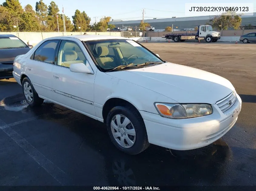 2000 Toyota Camry Ce/Le/Xle VIN: JT2BG22K9Y0469123 Lot: 40620964