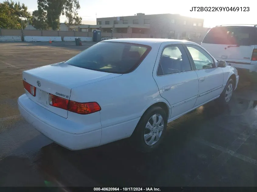 2000 Toyota Camry Ce/Le/Xle VIN: JT2BG22K9Y0469123 Lot: 40620964