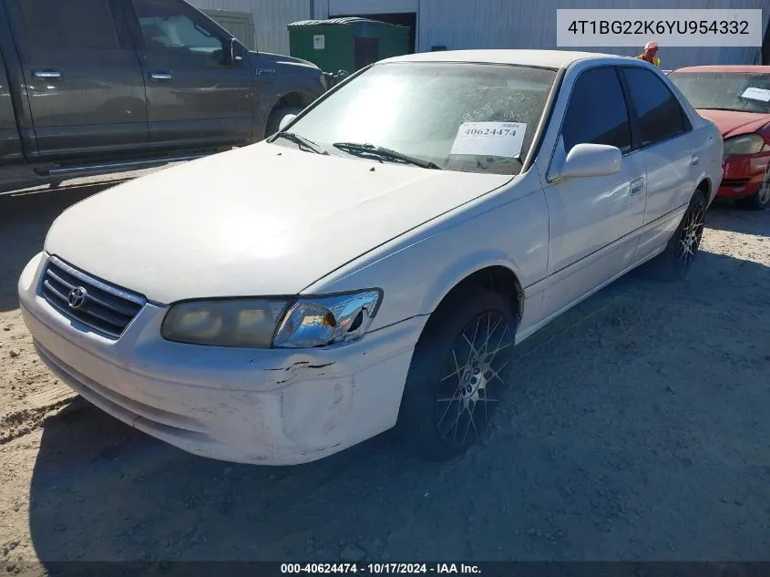 2000 Toyota Camry Le VIN: 4T1BG22K6YU954332 Lot: 40624474