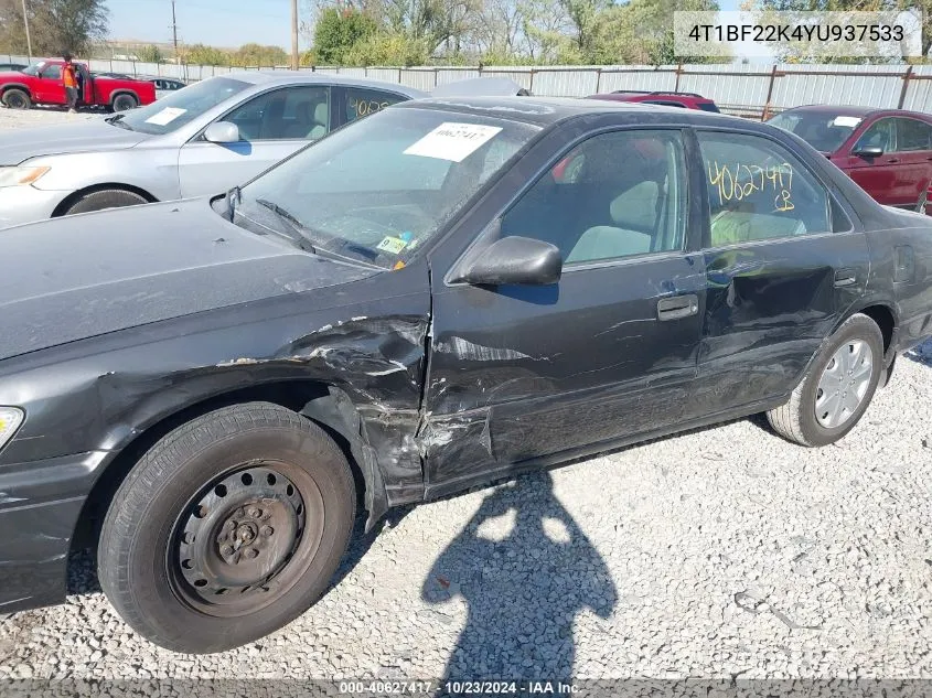 2000 Toyota Camry Le V6 VIN: 4T1BF22K4YU937533 Lot: 40627417