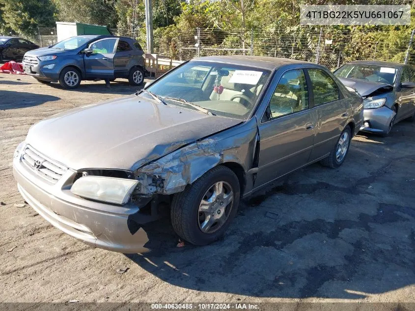 2000 Toyota Camry Le VIN: 4T1BG22K5YU661067 Lot: 40630485