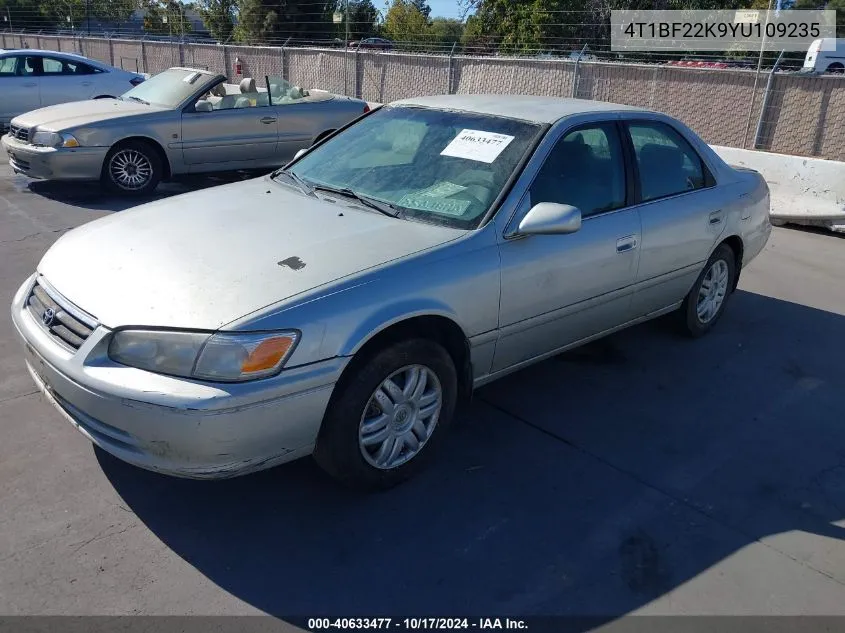 2000 Toyota Camry Le V6 VIN: 4T1BF22K9YU109235 Lot: 40633477