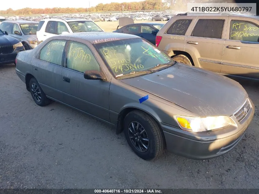 2000 Toyota Camry Ce VIN: 4T1BG22K5YU680797 Lot: 40640716