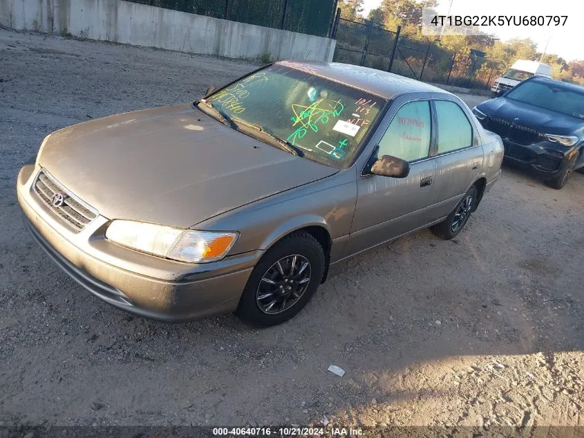 2000 Toyota Camry Ce VIN: 4T1BG22K5YU680797 Lot: 40640716