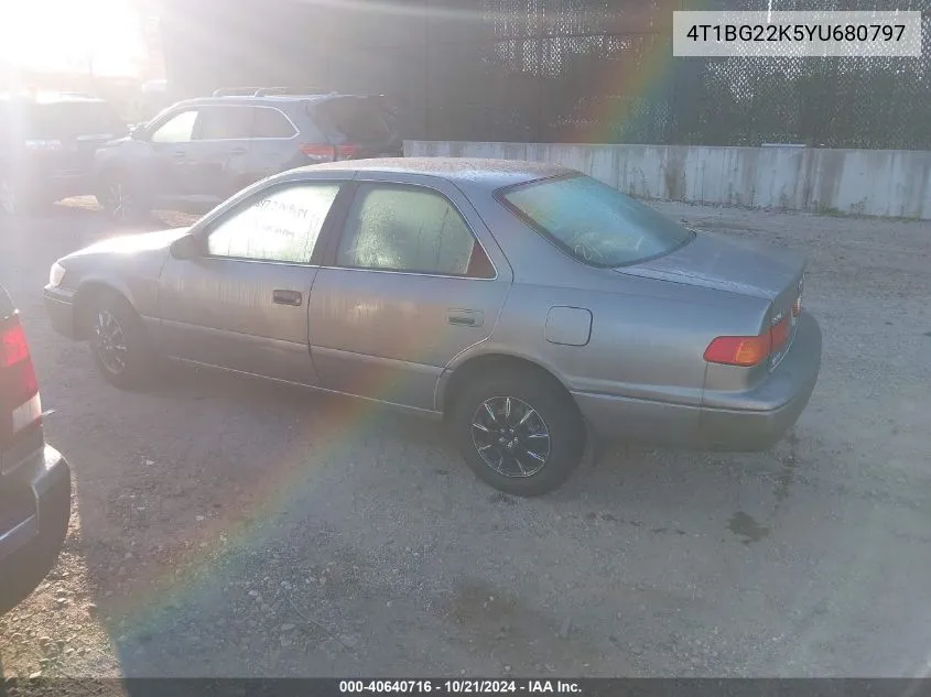 2000 Toyota Camry Ce VIN: 4T1BG22K5YU680797 Lot: 40640716