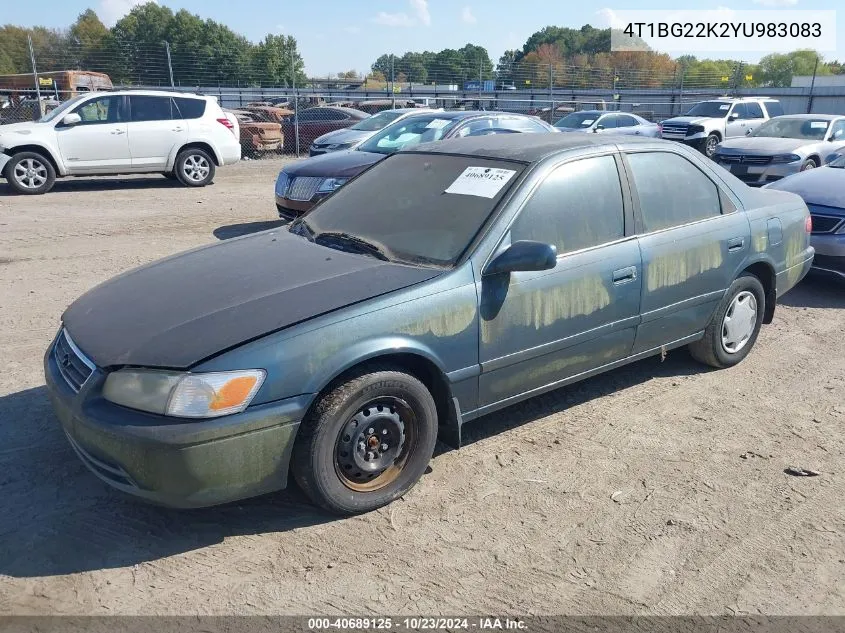 2000 Toyota Camry Ce VIN: 4T1BG22K2YU983083 Lot: 40689125