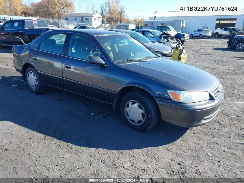 2000 Toyota Camry Ce VIN: 4T1BG22K7YU761624 Lot: 40694029