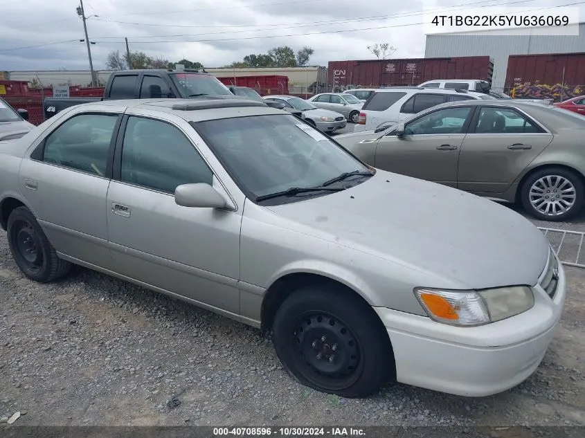 2000 Toyota Camry Le VIN: 4T1BG22K5YU636069 Lot: 40708596