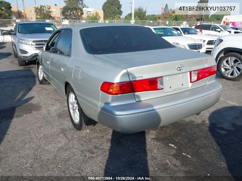 2000 Toyota Camry Xle V6 VIN: 4T1BF28KXYU103757 Lot: 40713984