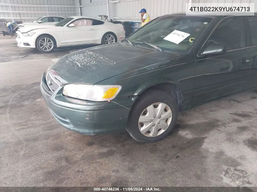 2000 Toyota Camry Le VIN: 4T1BG22K9YU674713 Lot: 40746236