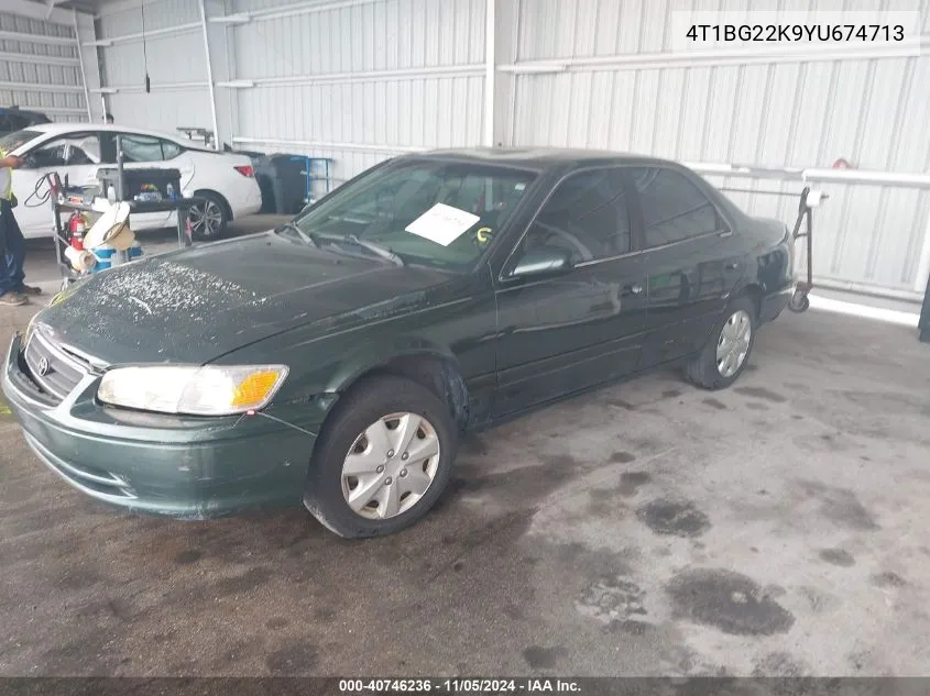 2000 Toyota Camry Le VIN: 4T1BG22K9YU674713 Lot: 40746236