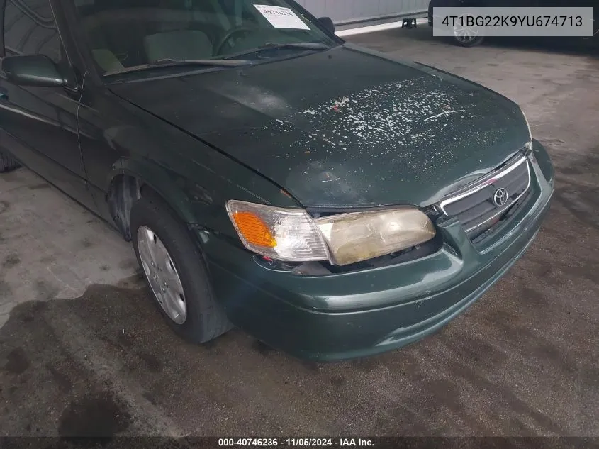 2000 Toyota Camry Le VIN: 4T1BG22K9YU674713 Lot: 40746236