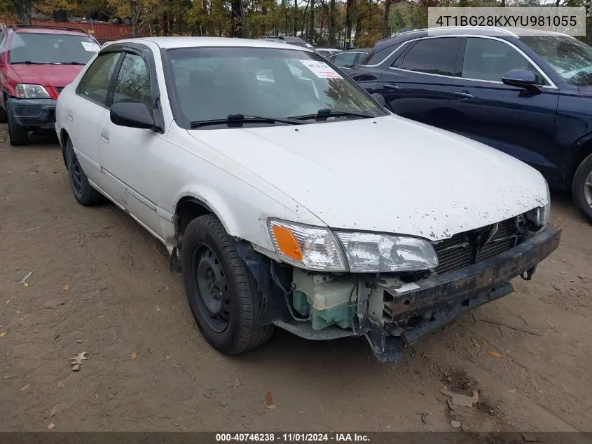 2000 Toyota Camry Le VIN: 4T1BG28KXYU981055 Lot: 40746238