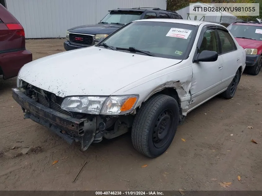 2000 Toyota Camry Le VIN: 4T1BG28KXYU981055 Lot: 40746238