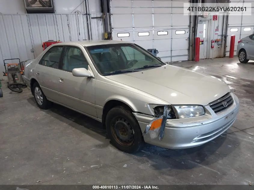 2000 Toyota Camry Le VIN: 4T1BG22K5YU620261 Lot: 40810113