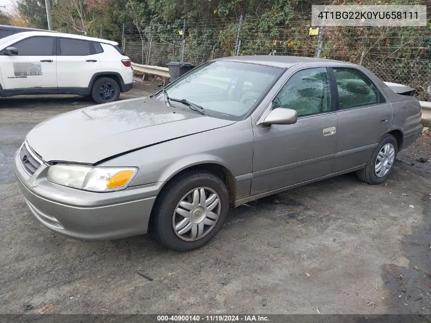 2000 Toyota Camry Le VIN: 4T1BG22K0YU658111 Lot: 40900140