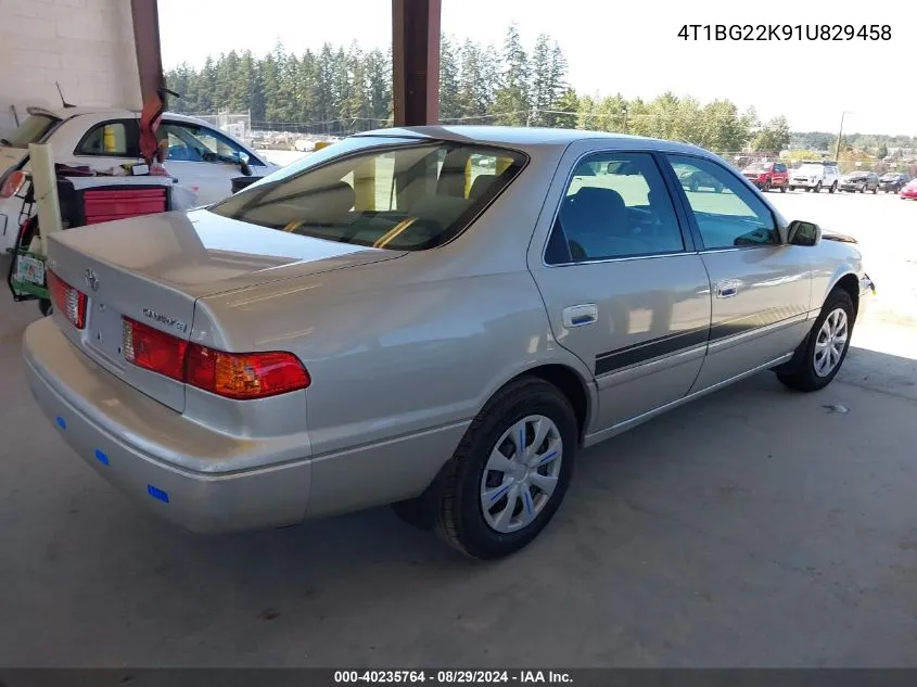 2001 Toyota Camry Ce VIN: 4T1BG22K91U829458 Lot: 40235764