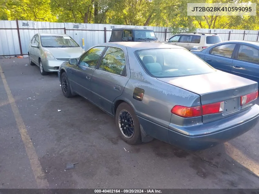 2001 Toyota Camry Le VIN: JT2BG28K410599095 Lot: 40402164