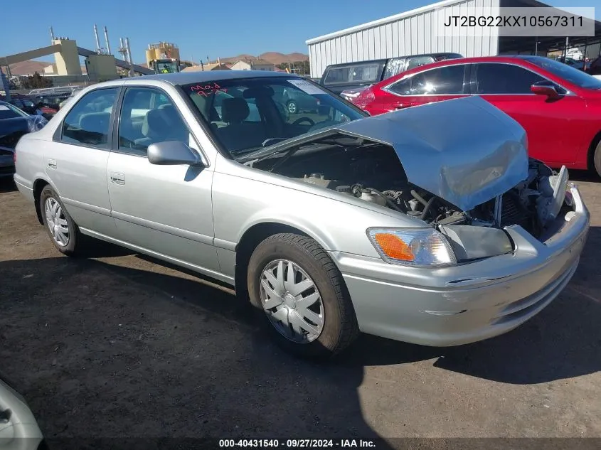 2001 Toyota Camry Le VIN: JT2BG22KX10567311 Lot: 40431540