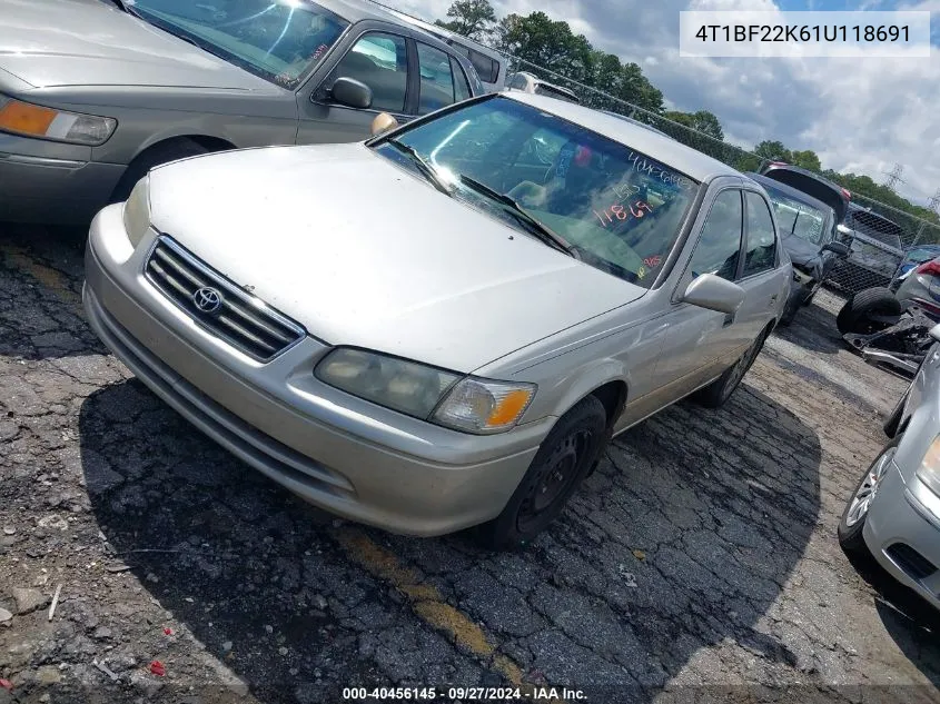 2001 Toyota Camry Le V6 VIN: 4T1BF22K61U118691 Lot: 40456145