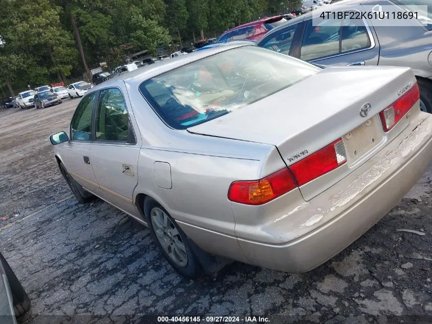 4T1BF22K61U118691 2001 Toyota Camry Le V6