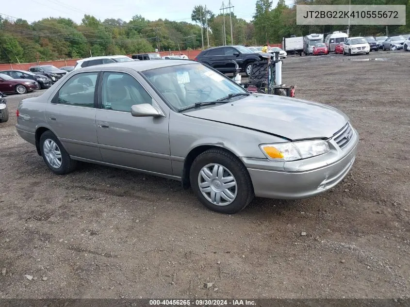 2001 Toyota Camry Le VIN: JT2BG22K410555672 Lot: 40456265