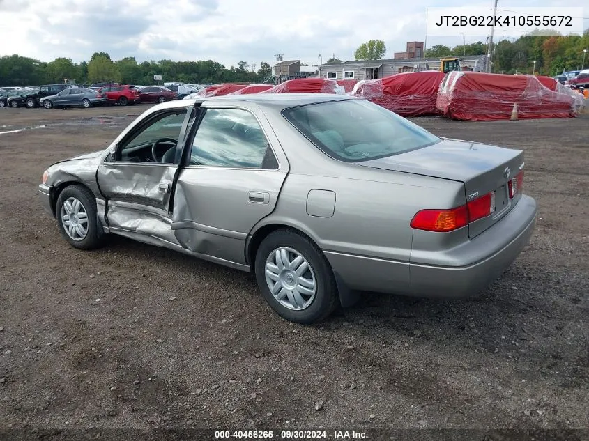 2001 Toyota Camry Le VIN: JT2BG22K410555672 Lot: 40456265