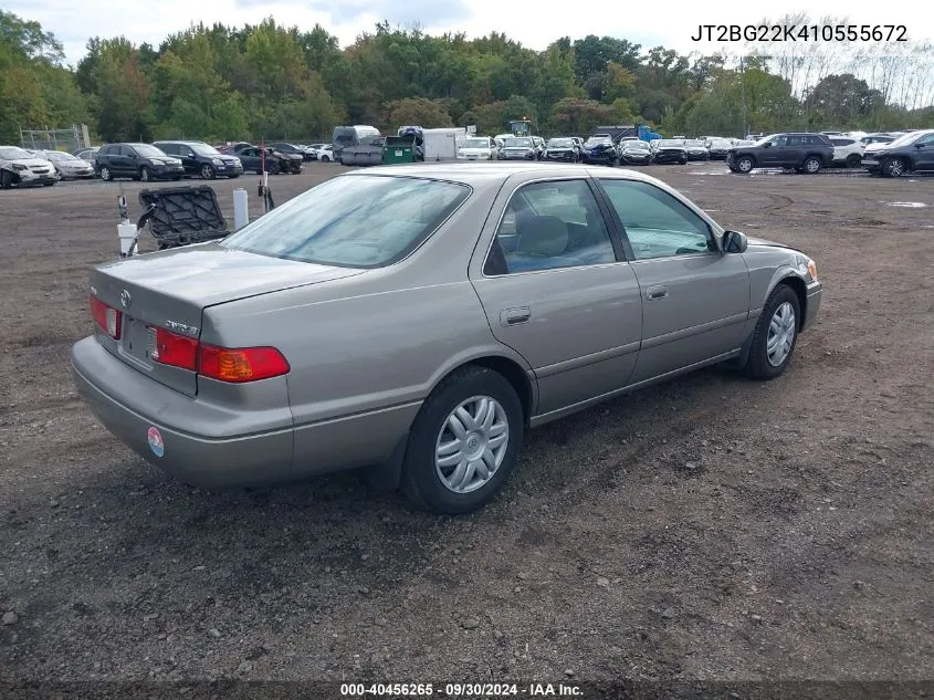 2001 Toyota Camry Le VIN: JT2BG22K410555672 Lot: 40456265