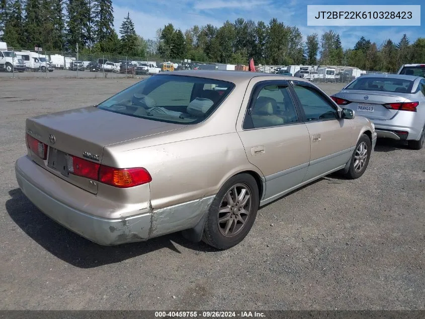 2001 Toyota Camry Le V6 VIN: JT2BF22K610328423 Lot: 40459755