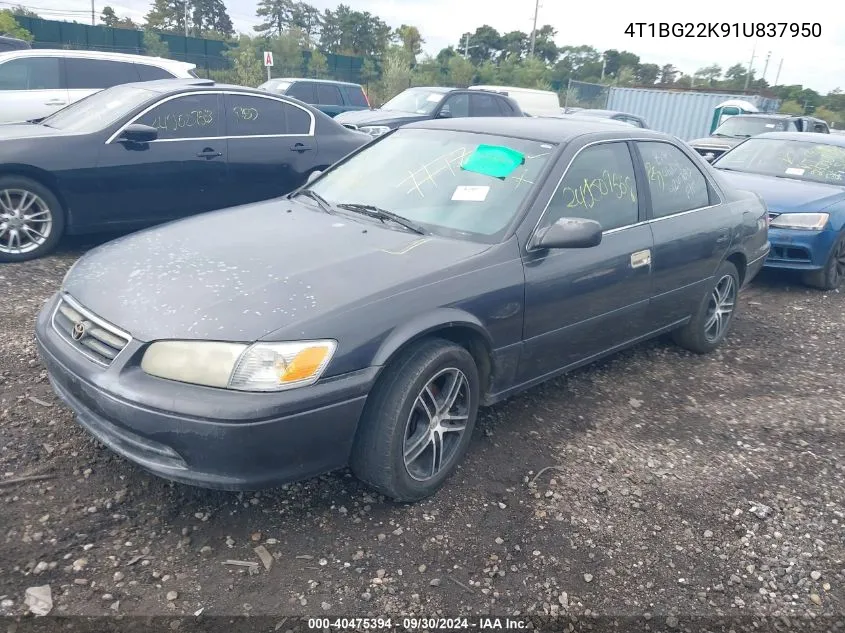 2001 Toyota Camry Le VIN: 4T1BG22K91U837950 Lot: 40475394