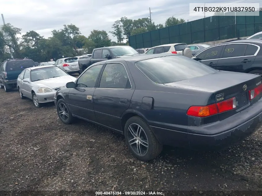 2001 Toyota Camry Le VIN: 4T1BG22K91U837950 Lot: 40475394