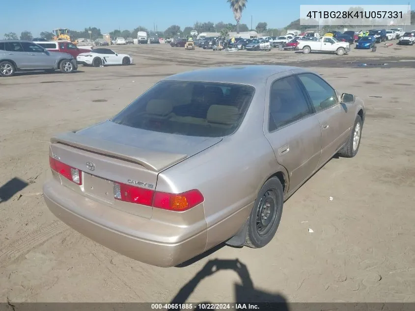 2001 Toyota Camry Le VIN: 4T1BG28K41U057331 Lot: 40651885