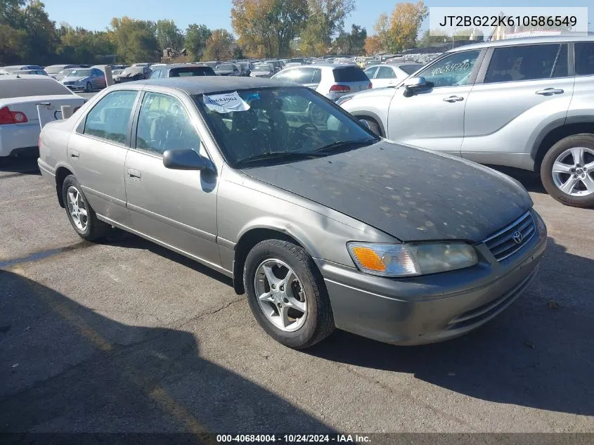 2001 Toyota Camry Le VIN: JT2BG22K610586549 Lot: 40684004