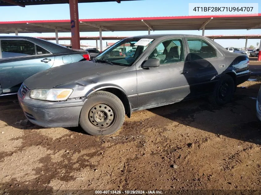 2001 Toyota Camry Le V6 VIN: 4T1BF28K71U964707 Lot: 40713426