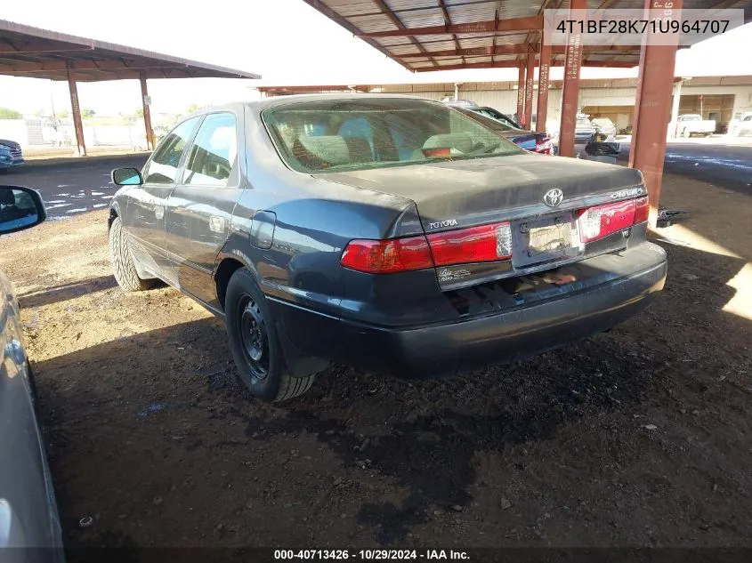 2001 Toyota Camry Le V6 VIN: 4T1BF28K71U964707 Lot: 40713426