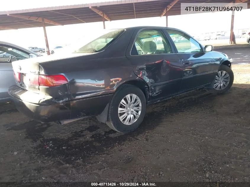 2001 Toyota Camry Le V6 VIN: 4T1BF28K71U964707 Lot: 40713426