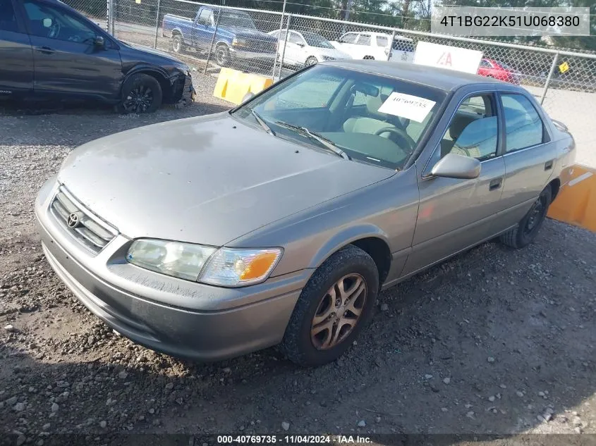 2001 Toyota Camry Le VIN: 4T1BG22K51U068380 Lot: 40769735