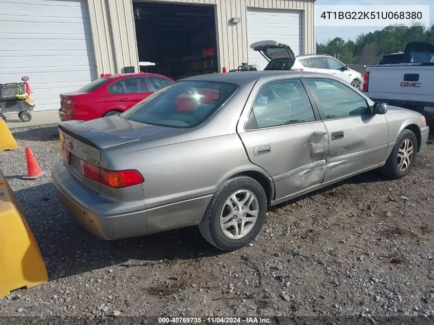 2001 Toyota Camry Le VIN: 4T1BG22K51U068380 Lot: 40769735