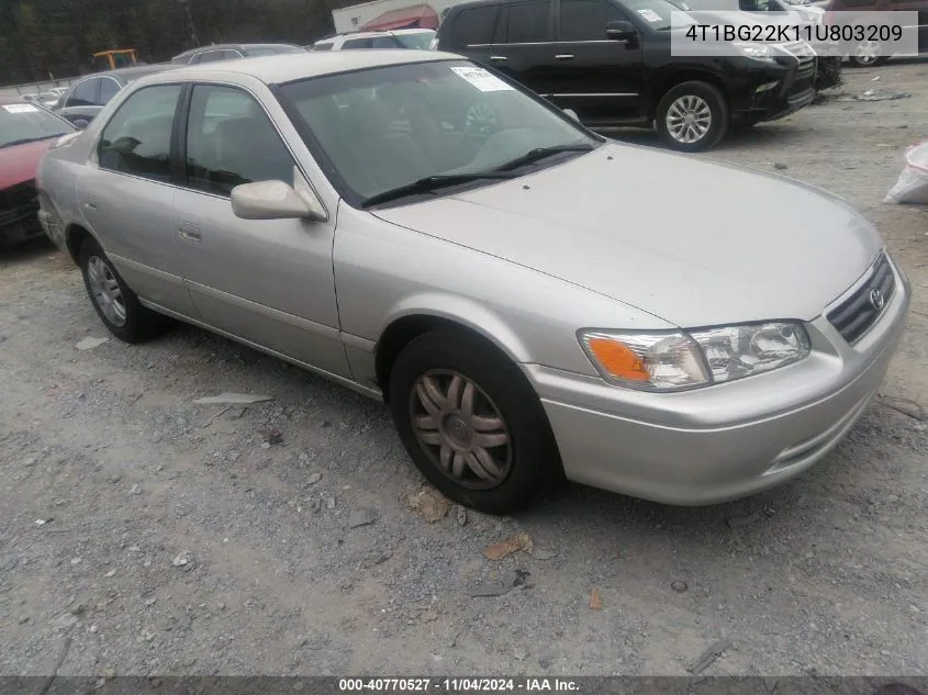 4T1BG22K11U803209 2001 Toyota Camry Le