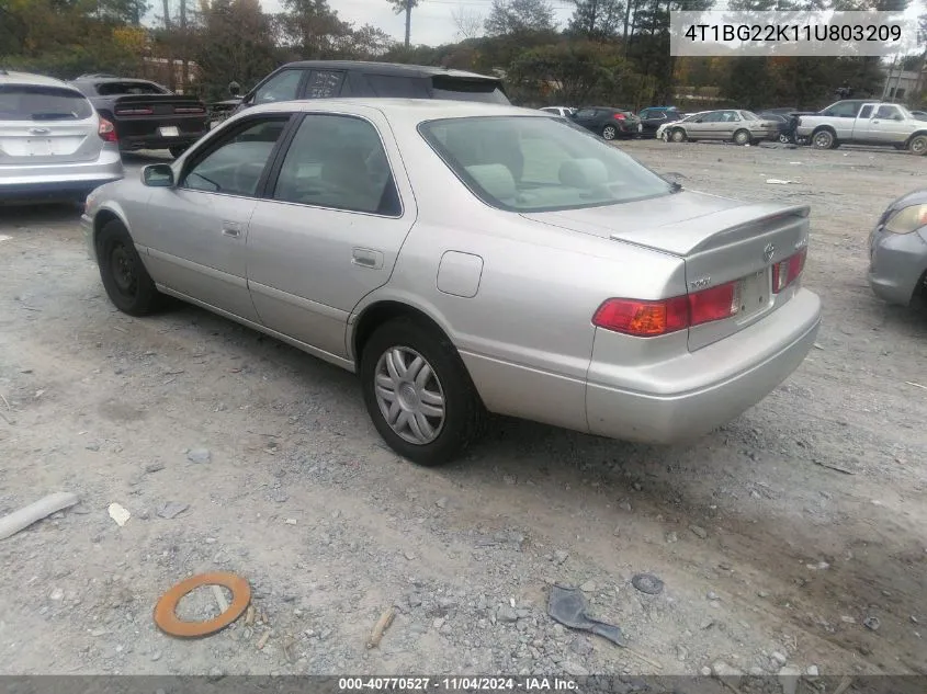 4T1BG22K11U803209 2001 Toyota Camry Le