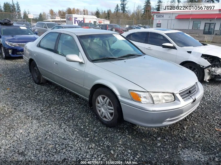 2001 Toyota Camry Le VIN: JT2BG22K010567897 Lot: 40779513