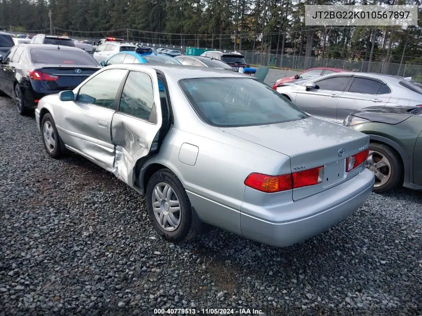 2001 Toyota Camry Le VIN: JT2BG22K010567897 Lot: 40779513