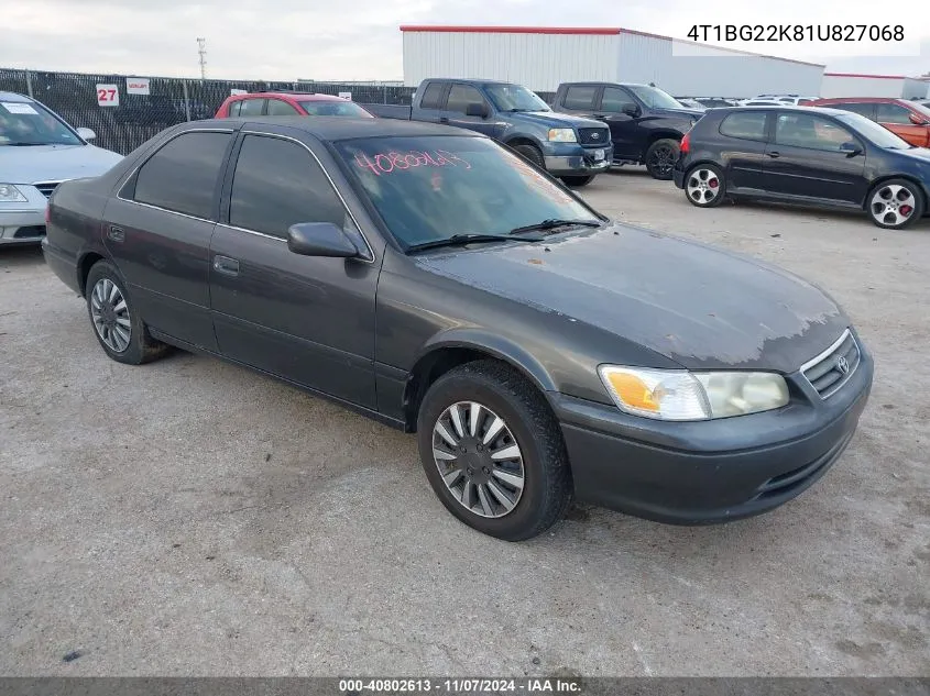 2001 Toyota Camry Le VIN: 4T1BG22K81U827068 Lot: 40802613