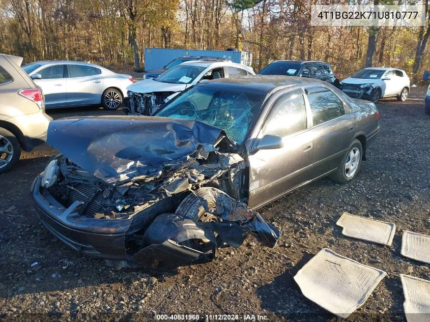 2001 Toyota Camry Le VIN: 4T1BG22K71U810777 Lot: 40831968