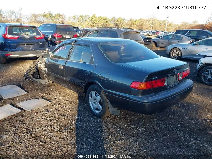 2001 Toyota Camry Le VIN: 4T1BG22K71U810777 Lot: 40831968