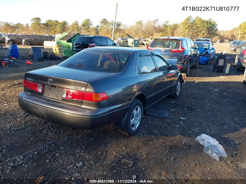 2001 Toyota Camry Le VIN: 4T1BG22K71U810777 Lot: 40831968