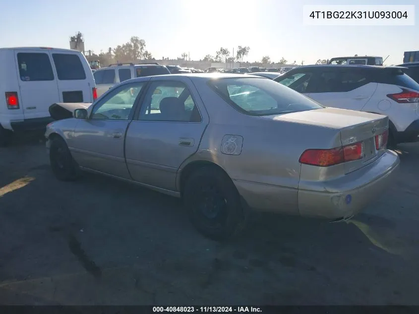 2001 Toyota Camry Ce VIN: 4T1BG22K31U093004 Lot: 40848023