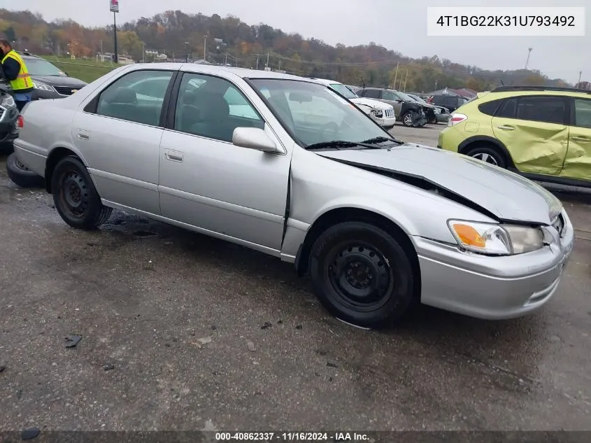 2001 Toyota Camry Le VIN: 4T1BG22K31U793492 Lot: 40862337