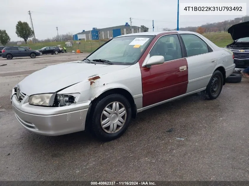 2001 Toyota Camry Le VIN: 4T1BG22K31U793492 Lot: 40862337